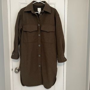 H&M army green colored shacket!